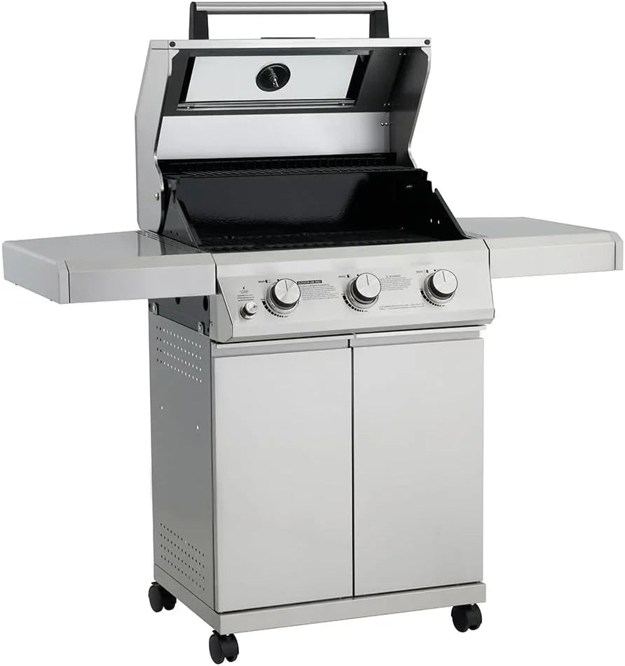 Larger 4-Burner Propane Gas Grills bbq Stainless Steel Heavy-Duty Cabinet Style with Knob Controls Side Burner Mesa 400m