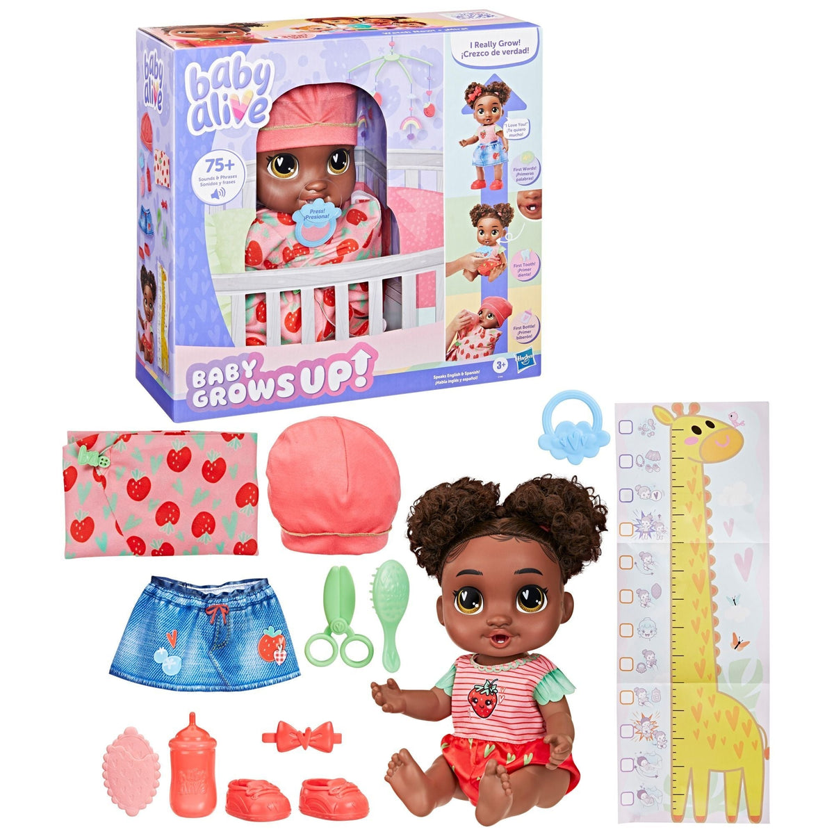 Baby Alive Baby Grows Up Berry Boo Interactive Talking Baby Doll with 75+ Sounds