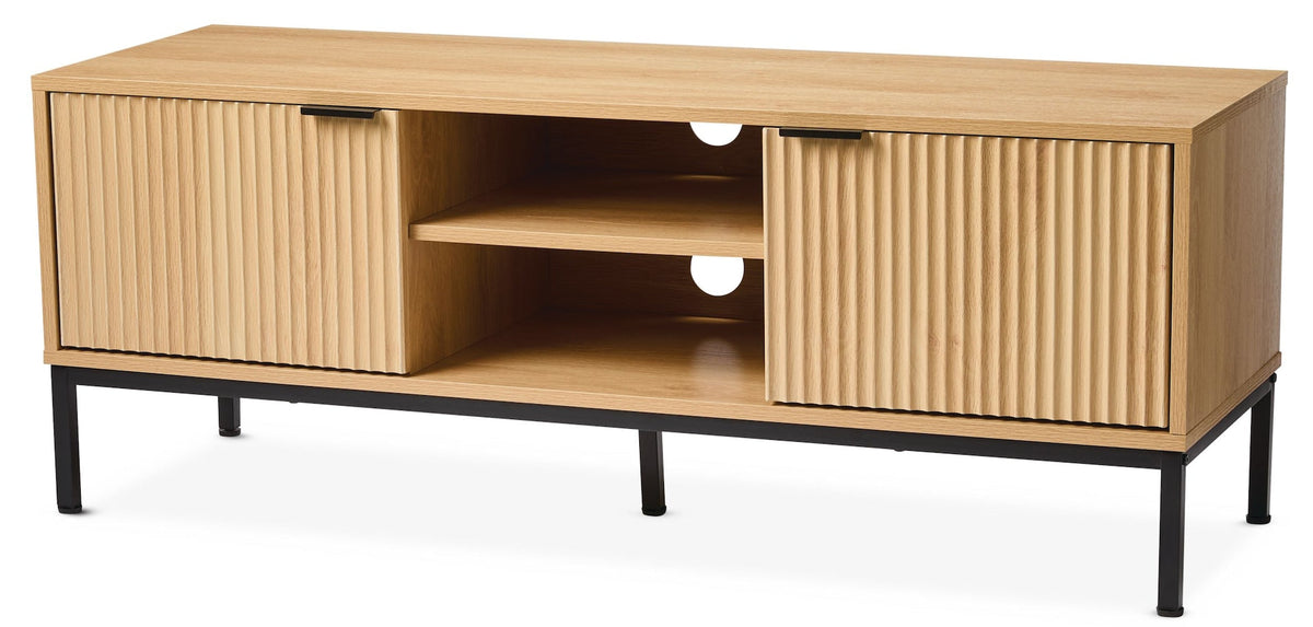 Canvas Byward Scallop TV Stand, Oak