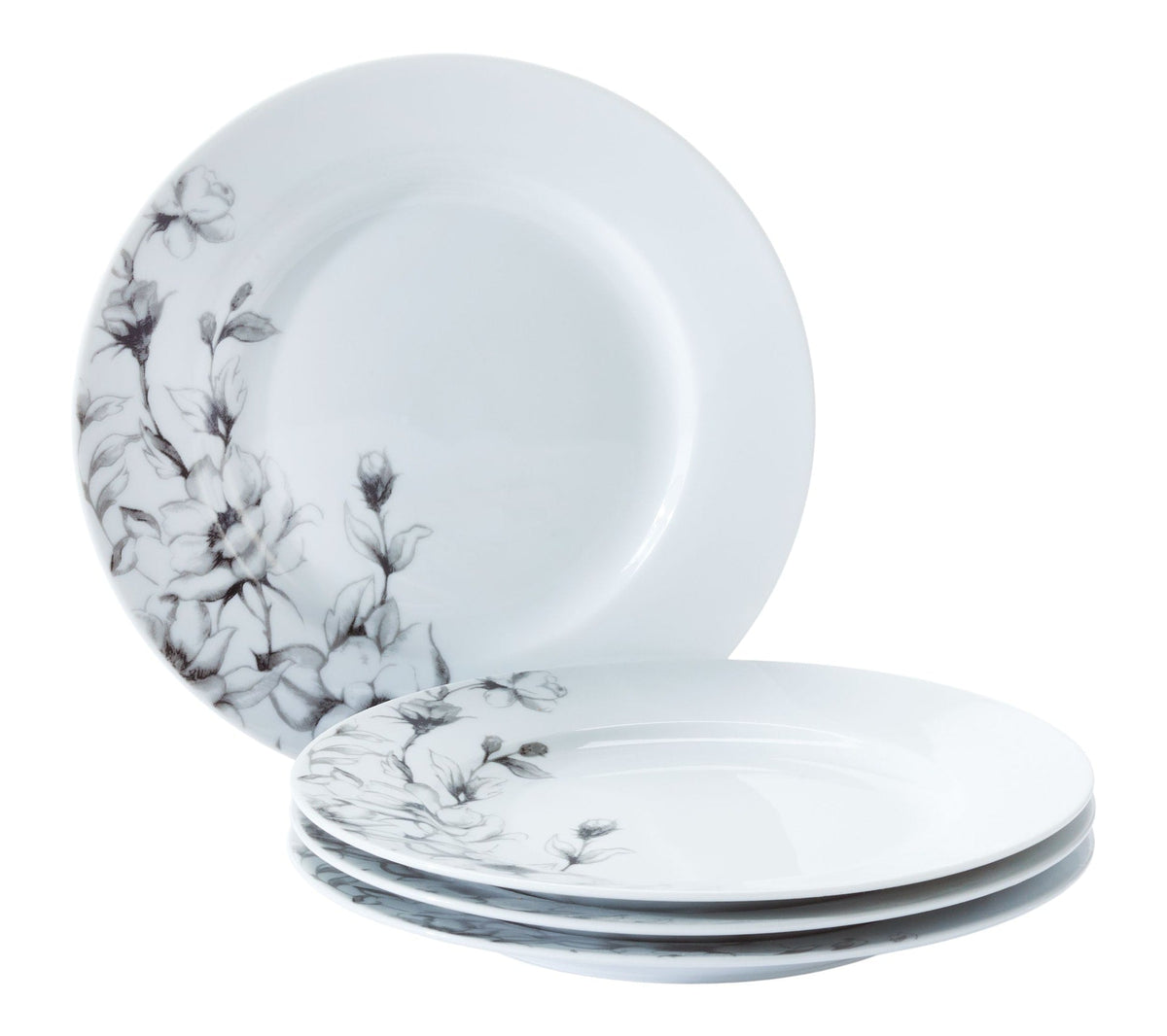 CANVAS Wild Rose Side Plate, 1-pc, White, Dishwasher & Microwave-Safe,