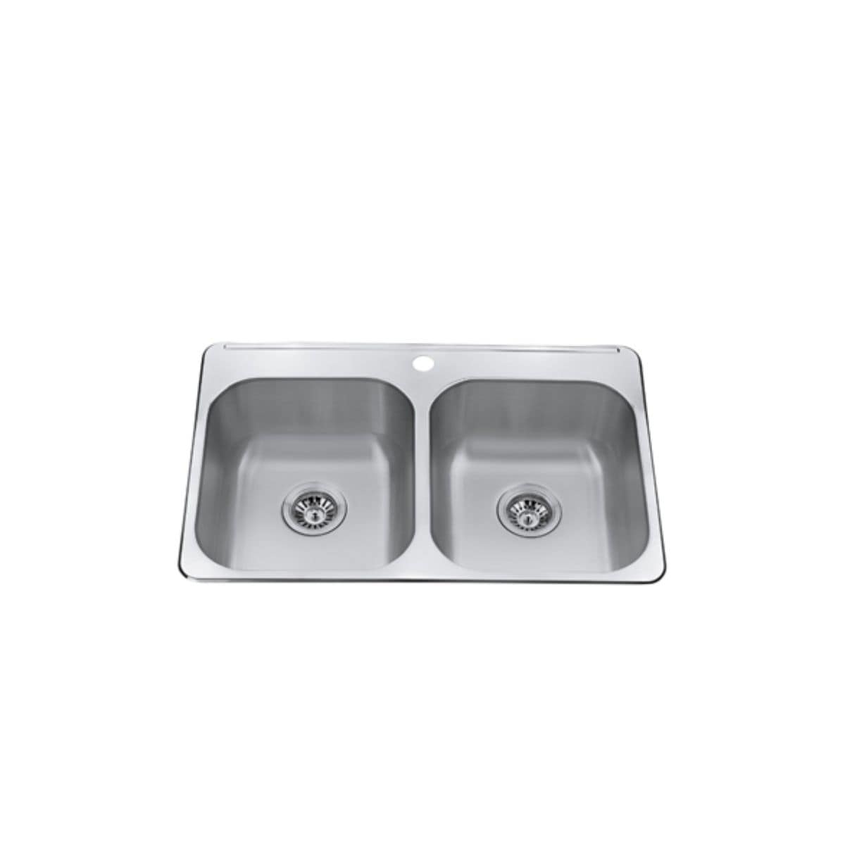 CraftX 31x20x8-in Brushed Satin Stainless Steel Drop-in Sink