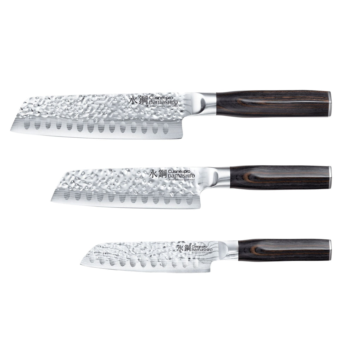 CUISINE:: PRO DAMASHIRO EMPEROR SANTOKU 3PC SET
