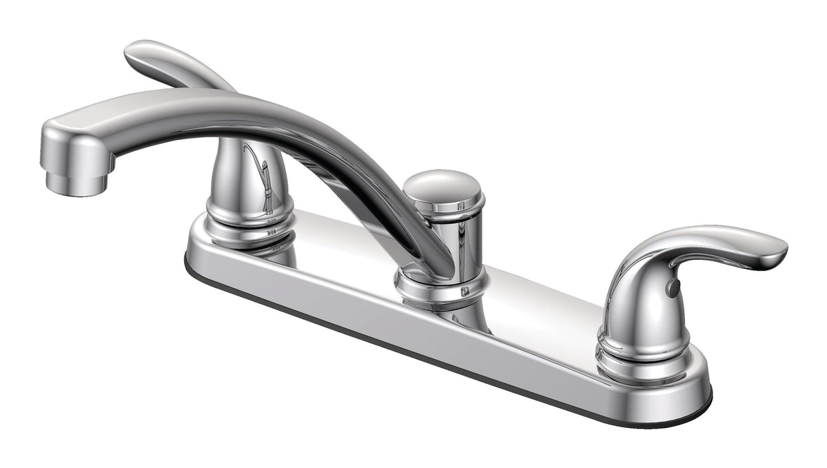 Danze Renovate Double Handle Kitchen Faucet, Chrome