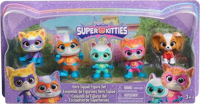 Disney SuperKitties Collectible Hero Squad Figure Set, 5-pc