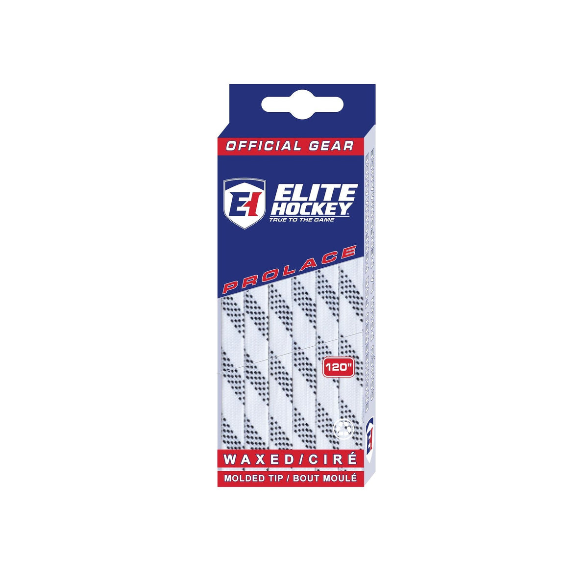 Elite Hockey Prolace Skate Laces, Waxed, White, Assorted Sizes