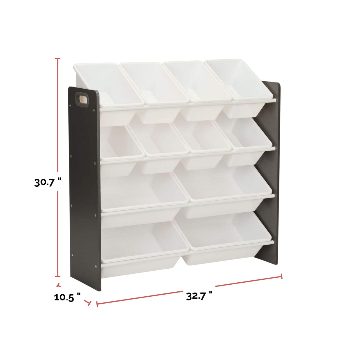 For Living Stain & Rust Resistant Sturdy 12-Bin Organizer, Grey