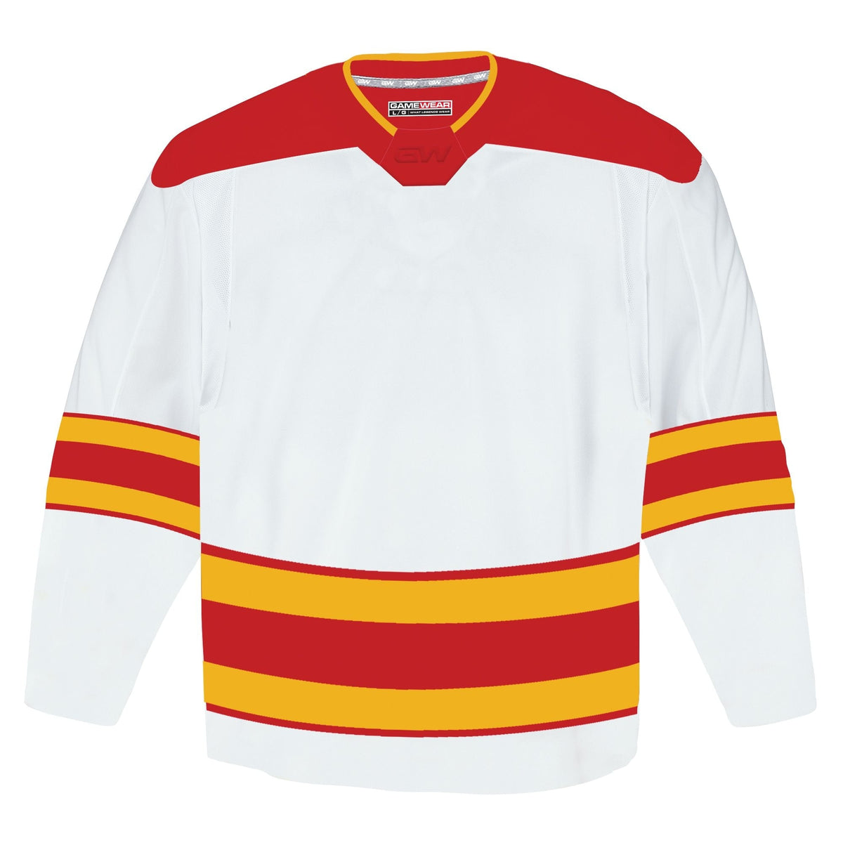 Gamewear 8500 Pro Team Hockey Jersey, Junior, Calgary Flames Away Colours, Various Sizes