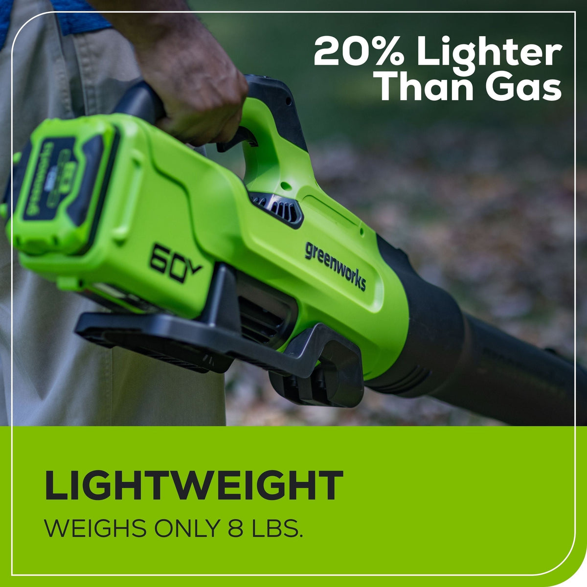 Greenworks 60V 630CFM 170MPH Leaf Blower 2.5Ah Battery 3A Charger