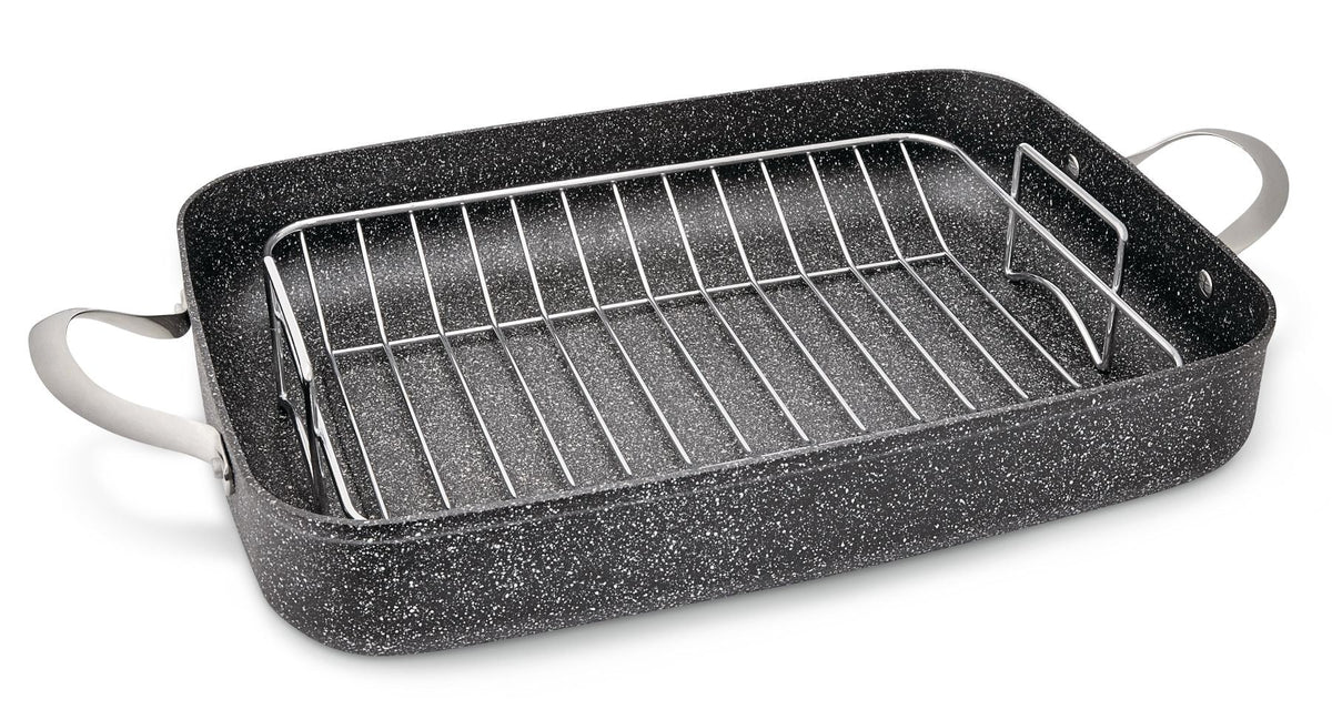 Heritage The Rock Non-Stick Cookware Set with Matching Roaster, 10-pc