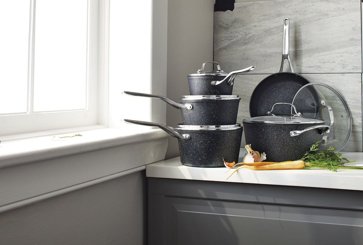 Heritage The Rock Non-Stick Cookware Set with Matching Roaster, 10-pc