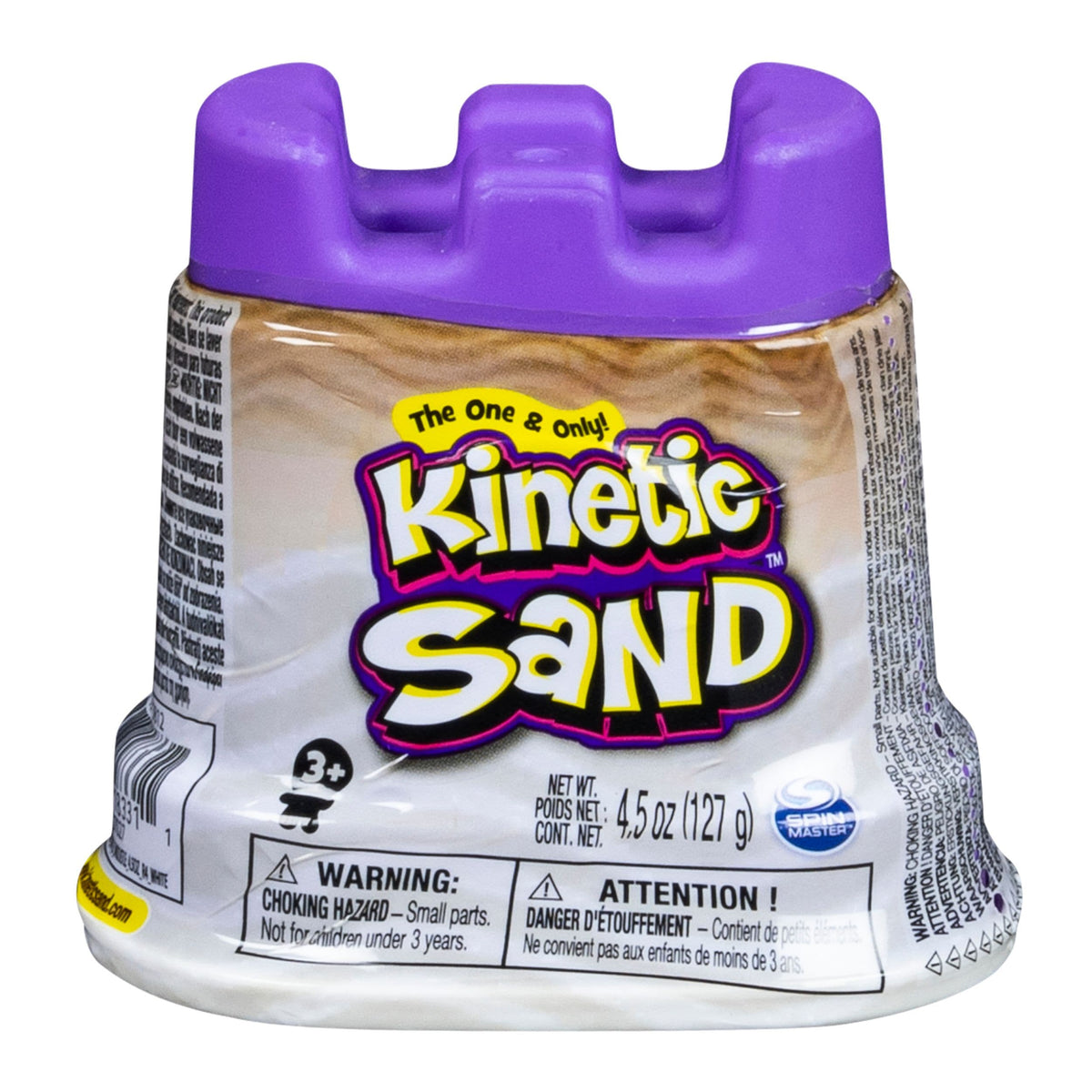 Kinetic Sand Kids Moldable Play Sand & Castle Container, 4.5-oz, Assorted Colours, Ages 3+