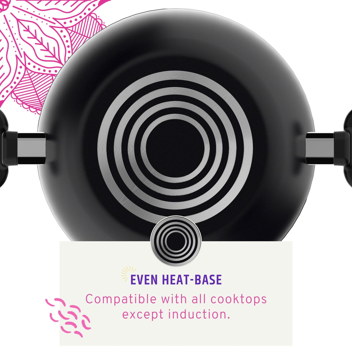 Maharaja 3.4qt Non-Stick Karahi with lid 26cm 10.25in