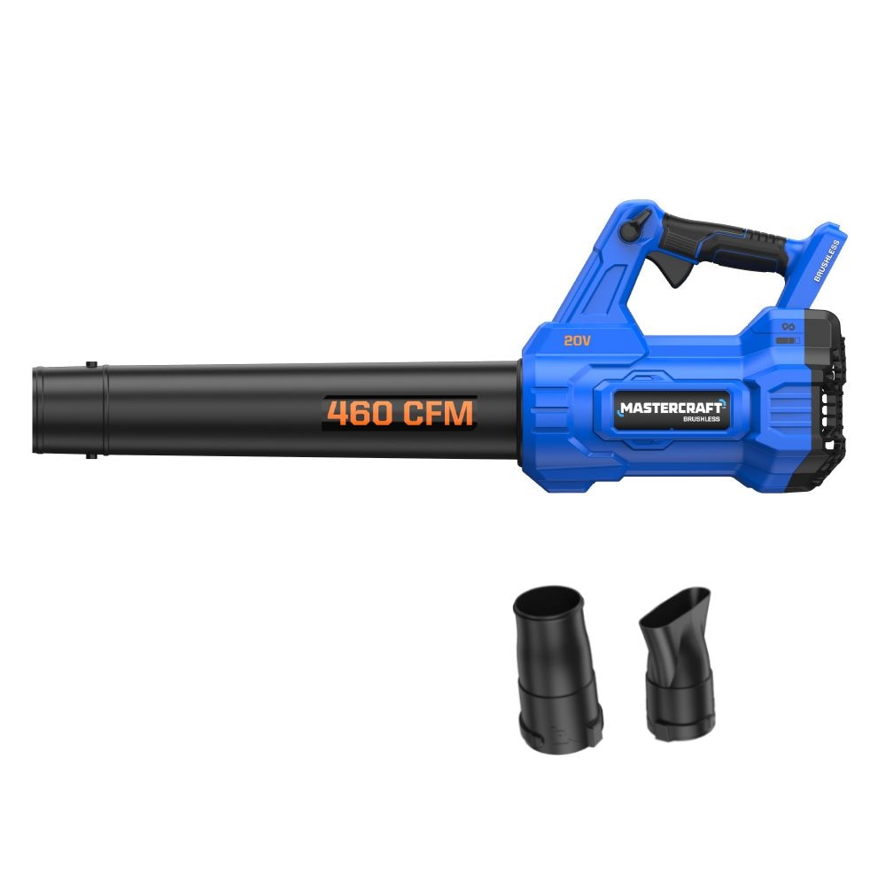 Mastercraft 20V Cordless 460 CFM Brushless Leaf Blower, Tool Only, PWR POD Compatible