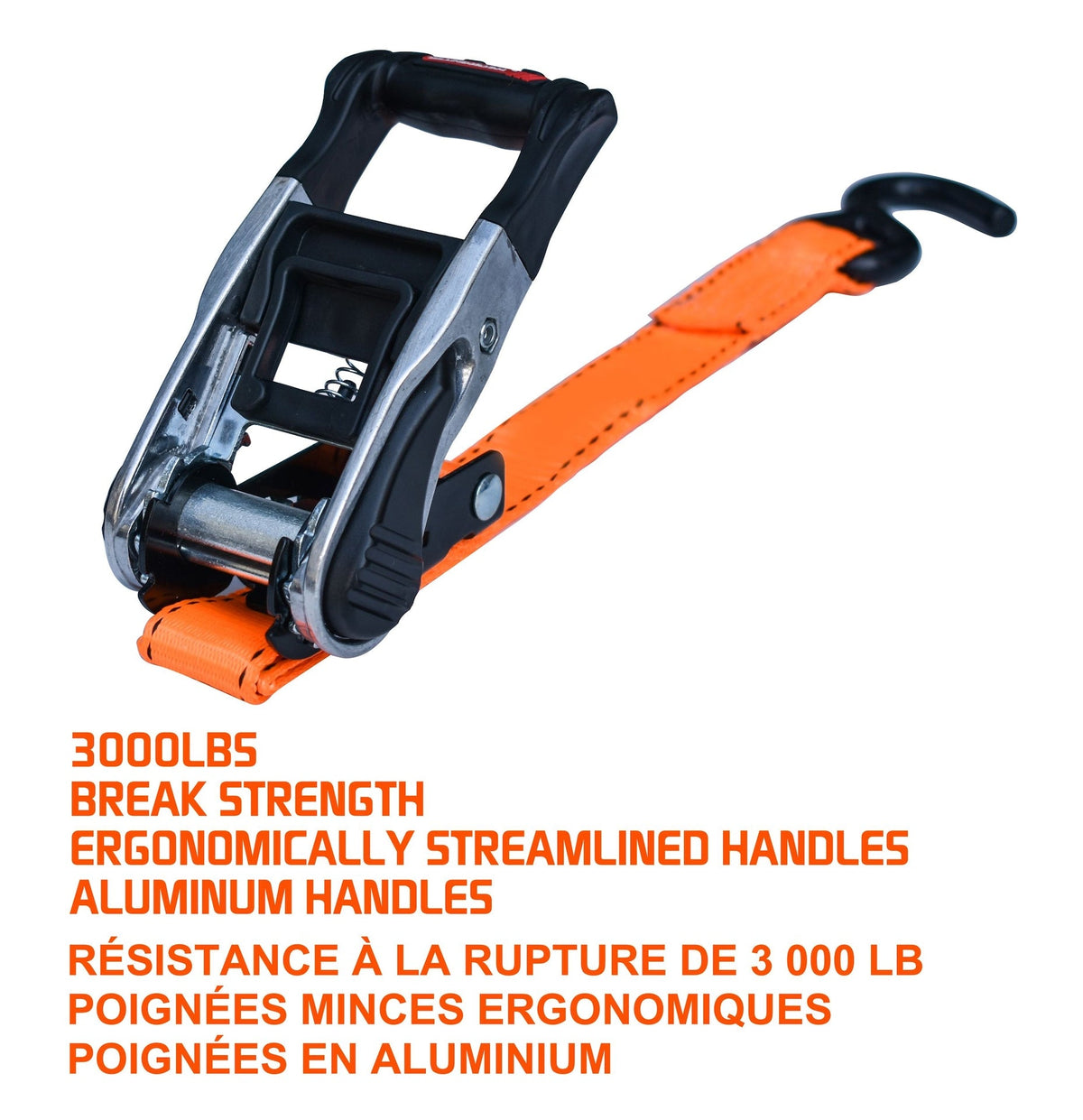 MotoMaster 3,000-lb Heavy Duty Ratchet Tie Down, with Padded D-Handle, 1.25-in x 14-ft, 4-pk