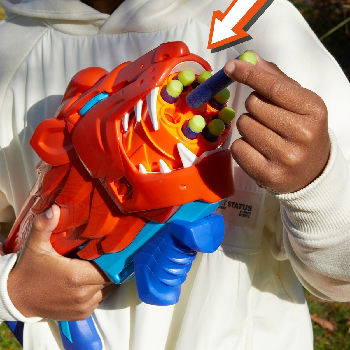 NERF Junior Wild Lionfury Easy-Play Dart Blaster, Includes 16 Darts, Ages 6+
