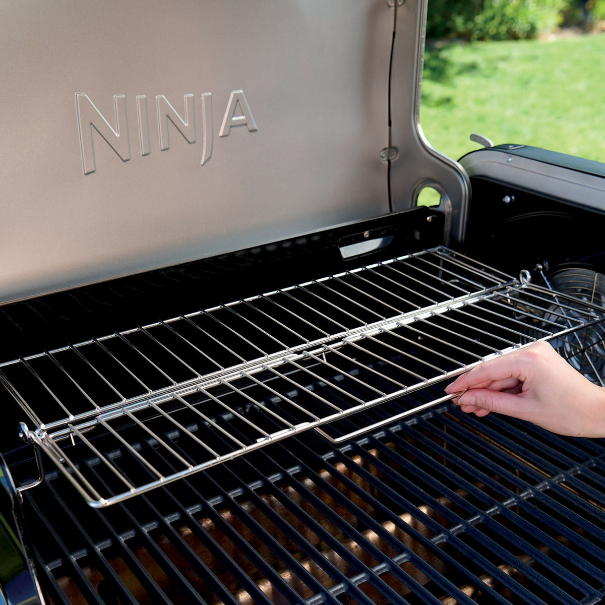 Ninja FlexFlame Upgrades Expandable Stainless Steel Roast & Smoke Rack