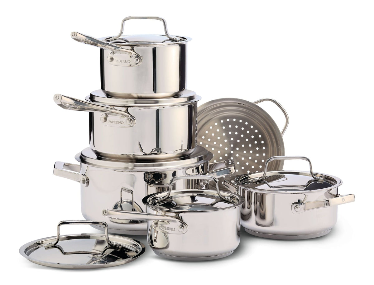PADERNO Canadian Signature Stainless Steel Cookware Set, 12-pc