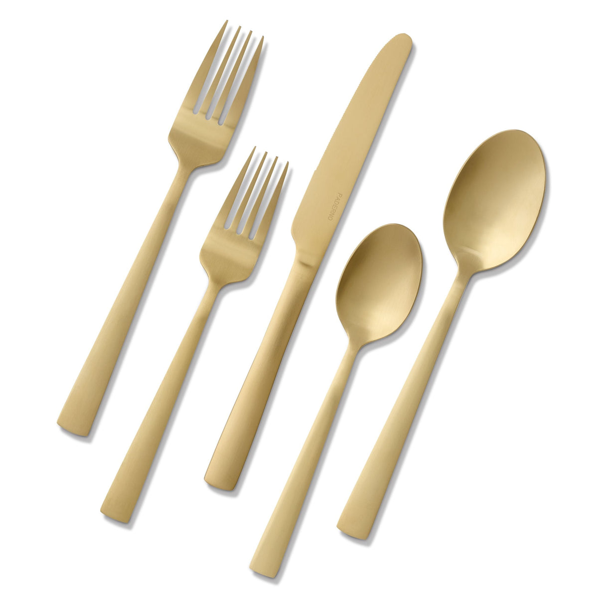PADERNO Summerside Champagne Matte Stainless Steel Flatware Set, Serves 4, 20-pc