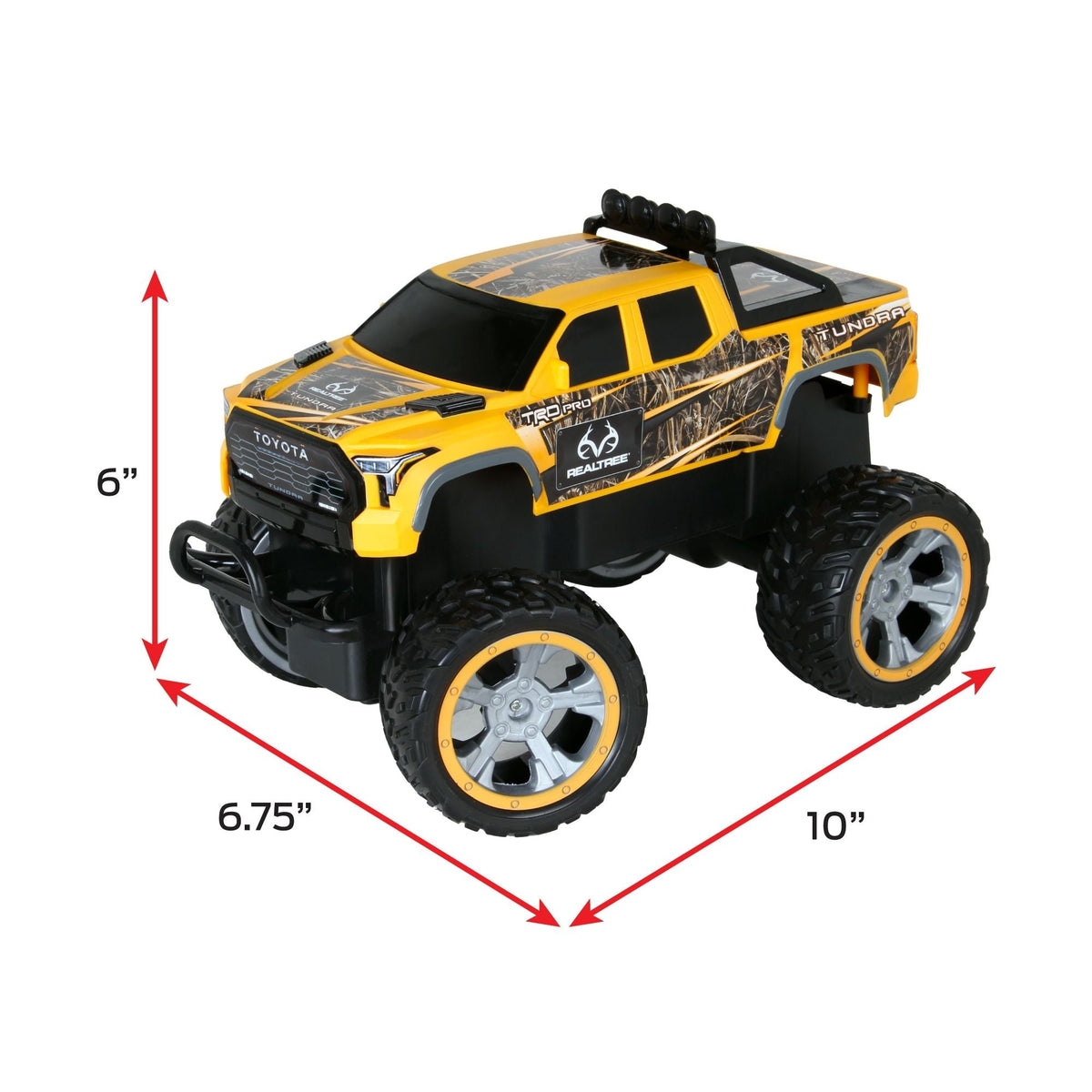 Realtree Toyota Yellow Tundra RC Car, 100-ft Range