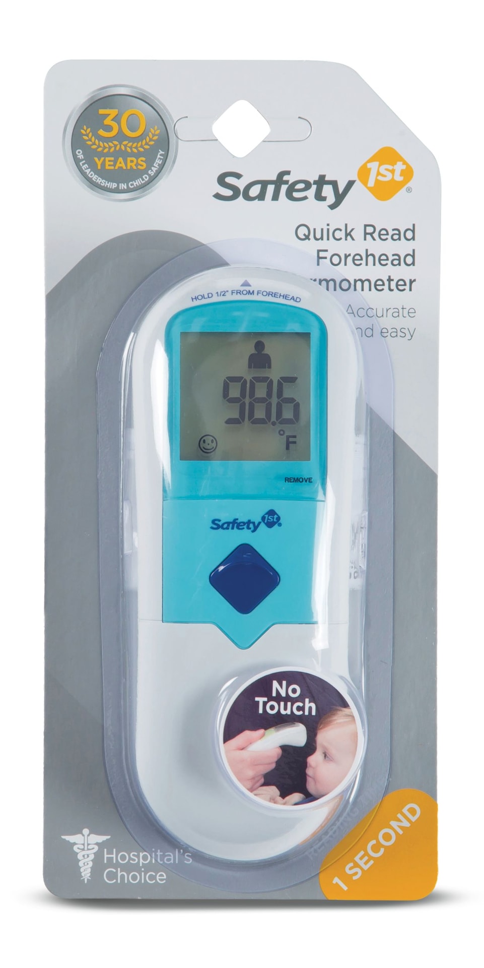 Safety 1st Quick Read Forehead Thermometer, Blue