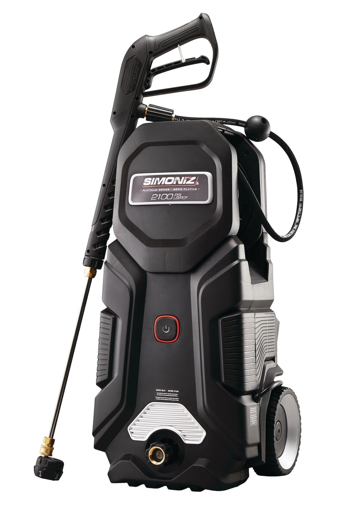 Simoniz Platinum 2100 PSI 1.5 GPM Corded Cold Water Wheeled Brushed Electric Pressure Washer with Foam Blaster