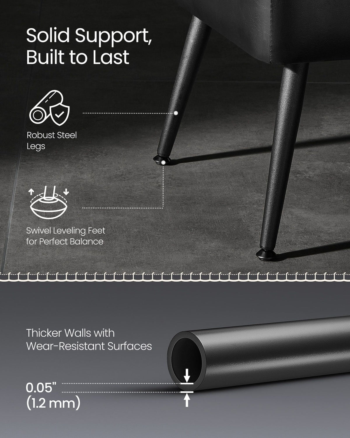 Songmics Home Mid-Century Ink Black Ottoman Storage Bench