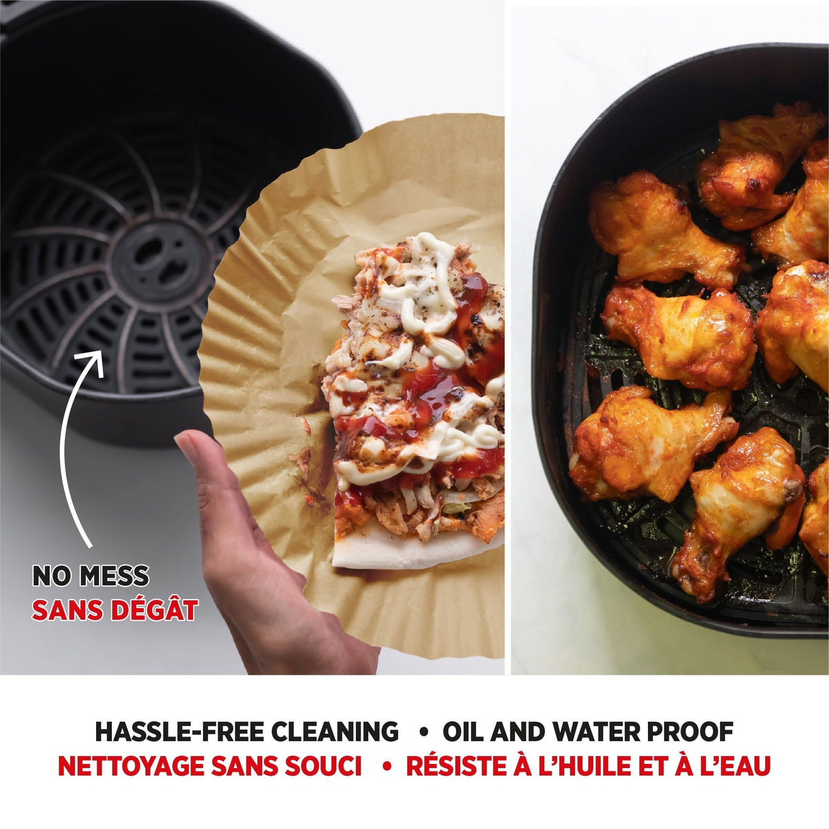 Starfrit Round Non-Stick Parchment Paper Air Fryer Liner, 50-pk