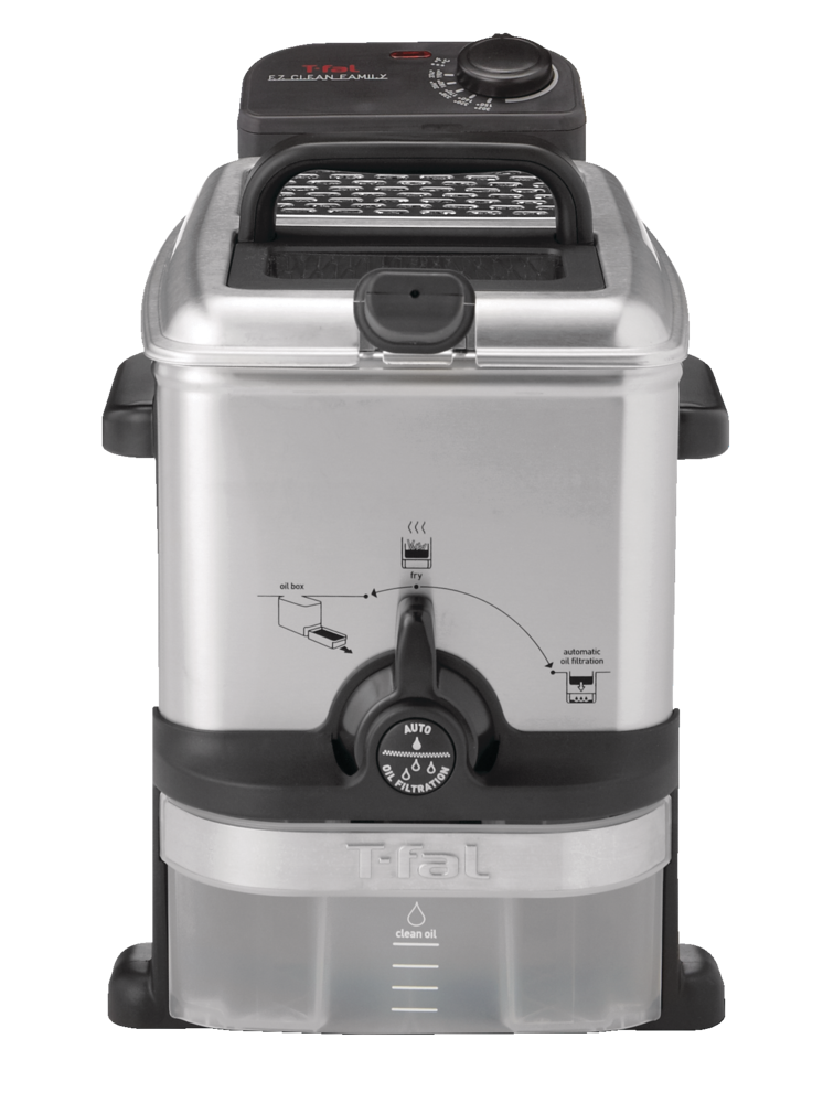 T-fal EZ Clean Pro Compact Deep Fryer with Oil Filter, Stainless Steel, 2L