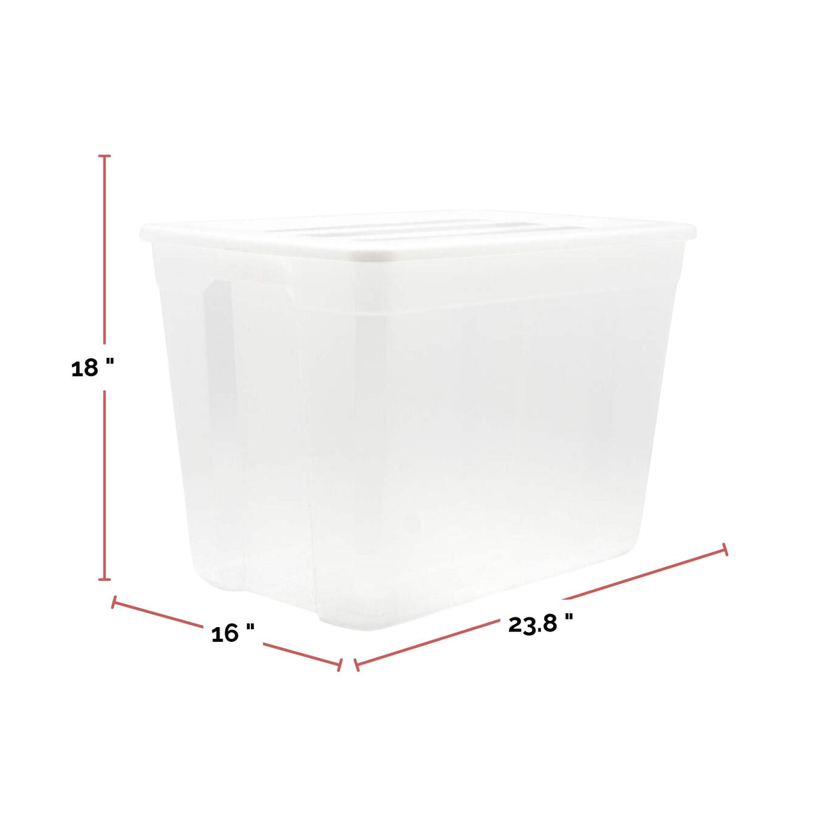 type A Clear Tote, 72-L, 2-pk