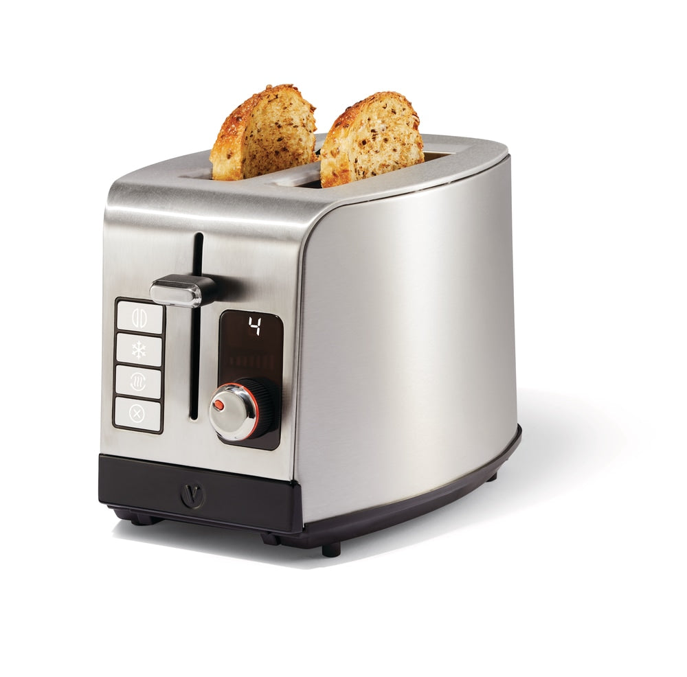 Vida by PADERNO Digital Stainless Steel Toaster, 2-Slice