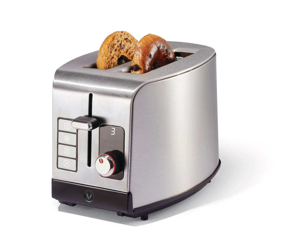 Vida by PADERNO Digital Stainless Steel Toaster, 2-Slice