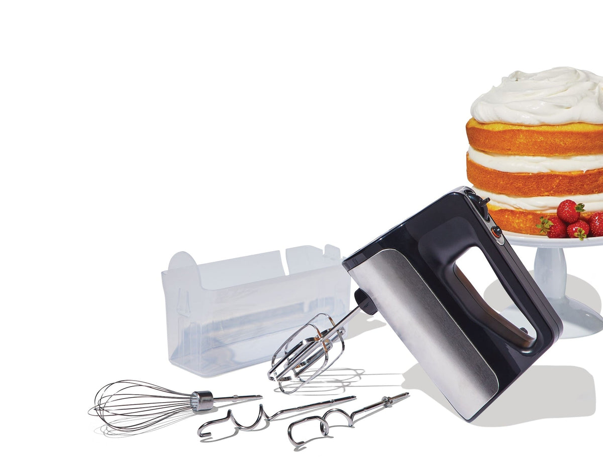 Vida by PADERNO Variable Speed Hand Mixer with Storage Case, Includes Attachments, Black
