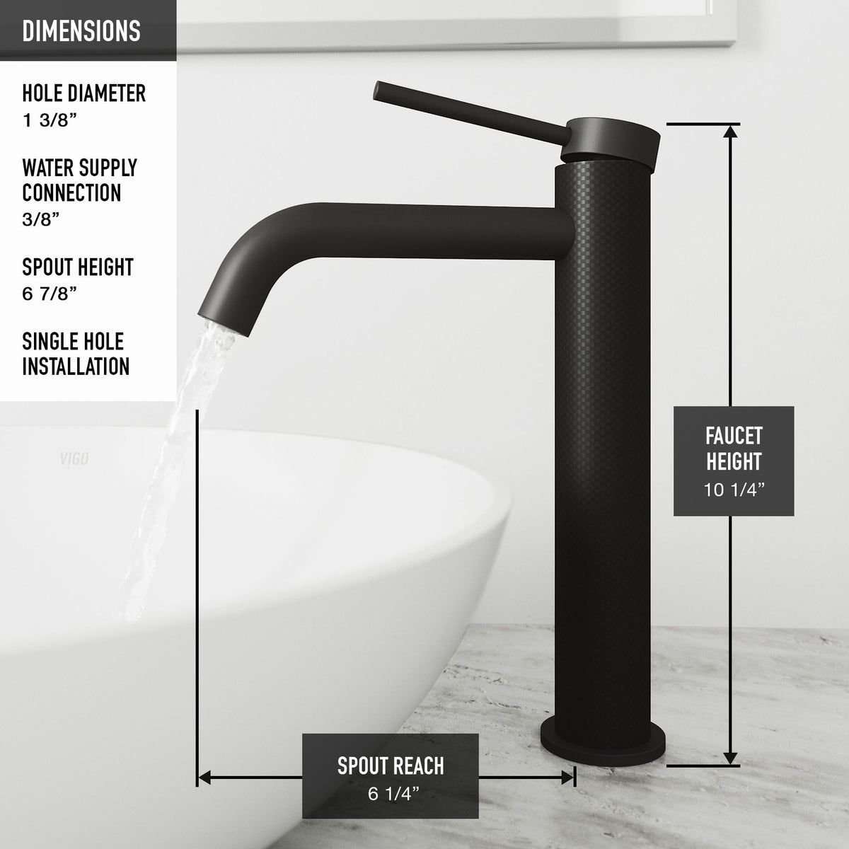 VIGO Magnolia MatteStone White Bathroom Sink/Basin Set with Lexington Faucet and Rectangular Composite Vessel