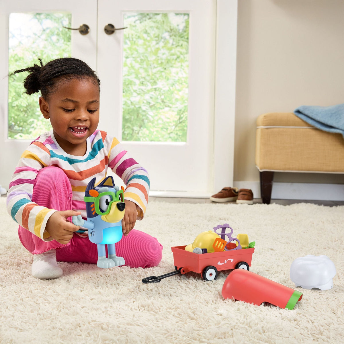VTech Bluey Dress-Up Bluey Pretend Play Toy with Wagon