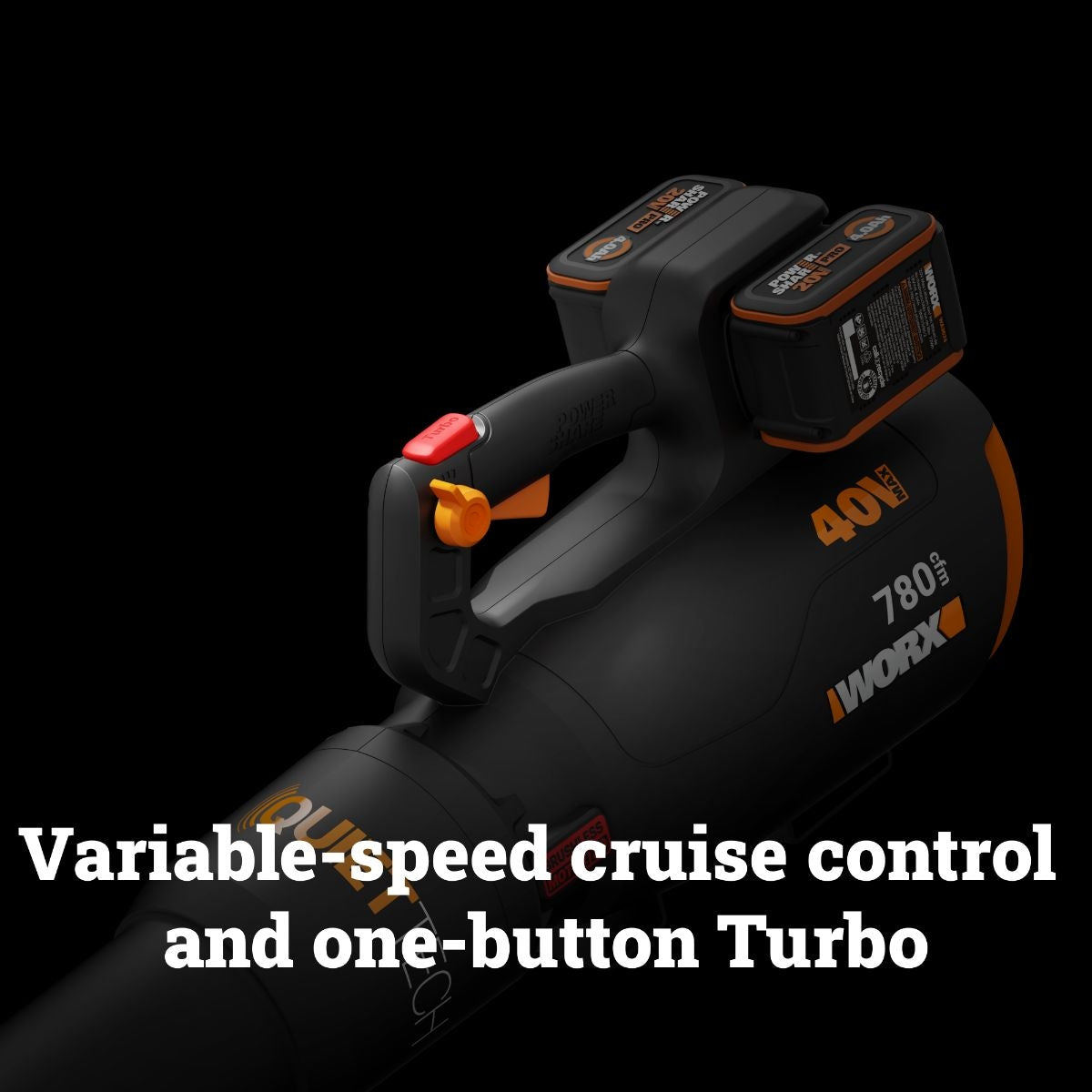 Worx 40V Power Share 780 CFM 190 MPH QuietTech Leaf Blower