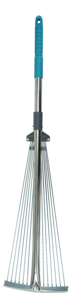 Yardworks 7 to 21-in Wide Metal Adjustable-Tine Telescopic Leaf Rake, 32 to 63-in Aluminum Shaft