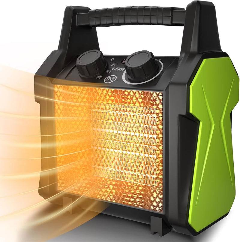 WarmHaven Outdoor Heater for Patio, Electric Space heater with Overheat Protection, 1500W Fast Heat PTC Ceramic Portable Garage Heater for... F8