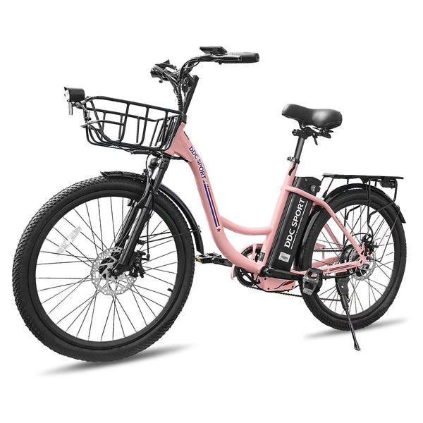 24 Inch Cruiser Electric Bike, E-Bike for Adults, Ebike with 36V 10.4AH Removable Battery, Step Through Ebike for Women Men,City Electric... K5