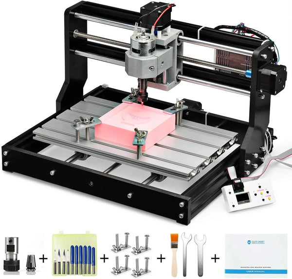 Router Kit GRBL Control 3 Axis Plastic Acrylic PCB PVC Wood Carving Milling Engraving Machine with Offline Controller, XYZ Working Area 300 x 180 x 45mm K3