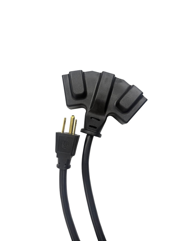 20' 16 Gauge 3-Tap Outdoor Extension Cord, Black S1