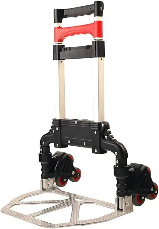 Hand Cart-Home Small Trailer Luggage Cart Folding Trolley Car Outdoor Goods Shopping Trolley Cart Truck R7