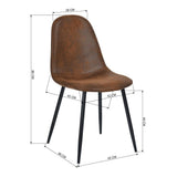 39F Charlton Suede Dining Chair, Brown
