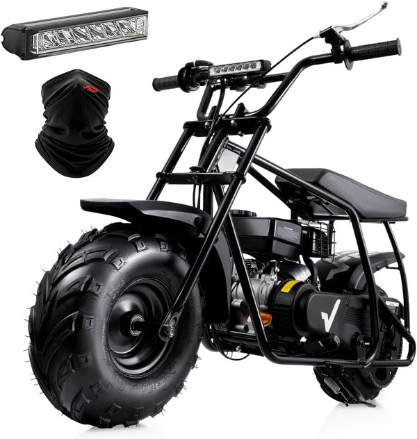Mini Dirt Bike GMB100, 99 CC Gas Powered Mini Bike 4 Stroke 3HP, Off Road Mini Bikes for Kids and Adult, Trail Bike Up to 24 Mph, Weight Support Up to 185 LBS (Black) N4