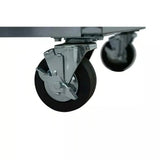 72 in 18-Drawer 24 in. D Mobile Workbench with Solid Wood Top Stainless Steel
