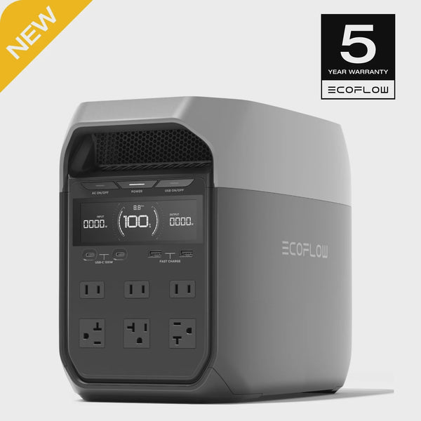 EF EcoFlow DELTA 3 Portable Power Station, Full Charge in 43 Min, 1024Wh LiFePO4 Battery, 1800W AC/100W USB-C Output, Solar Generator(Solar Panel... U8