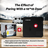 RV Tankless Water Heater without Door, , Propane Gas, DC 12V, 3 Optional Door Sizes 15"x15", 15"x18" and 18"x18" for Refitment, Compatible with All RVs, Sufficient Power, High Altitude