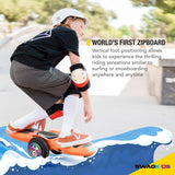 Swagtron Shuttle Zipboard Electric Hoverboard Skateboard 7 mph and 3-Mile Range LED Wheels Bluetooth Speaker