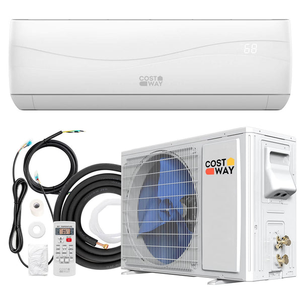 Costway 18000 BTU Mini Split Air Conditioner Heater 19 SEER2 1250 Sq. Ft Coverage A3