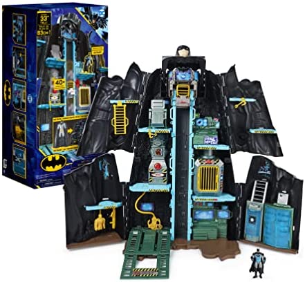 Batman, Bat-Tech Batcave, Giant Transforming Playset with Exclusive 4-- Batman Figure and Accessories I3