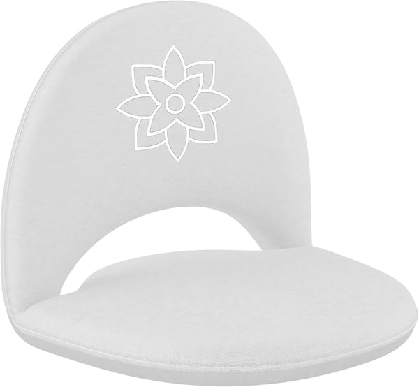 Mindful Modern Meditation Chair | Adjustable Floor Chair with Back Support | Padded Floor Seat for Posture Support and Comfort | Portable Folds Flat for Storage | Indoor/Outdoor Use | Slate Grey Z9